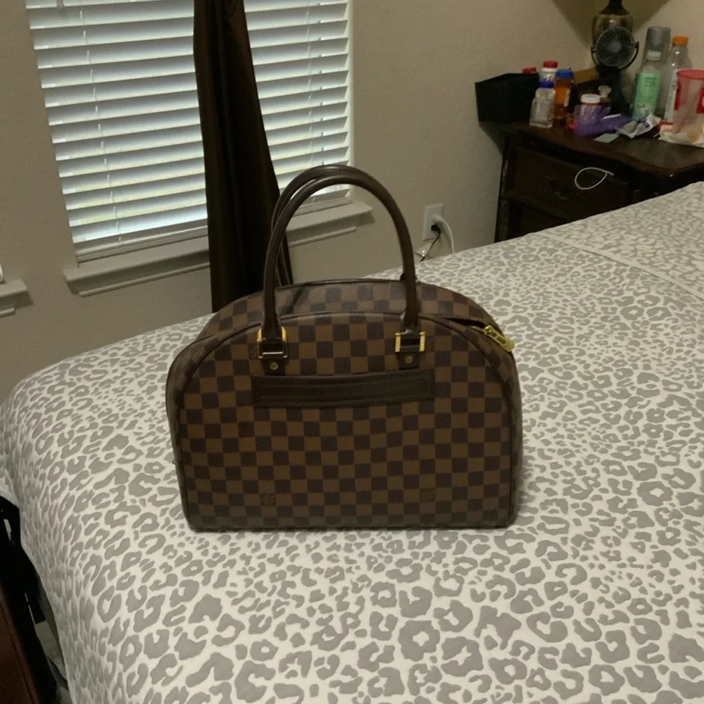 Luxury Brown Checkered Men's Bag